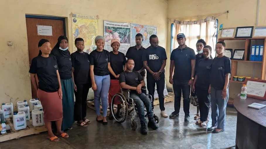 The CYNTHIATRIN team standing together in the office